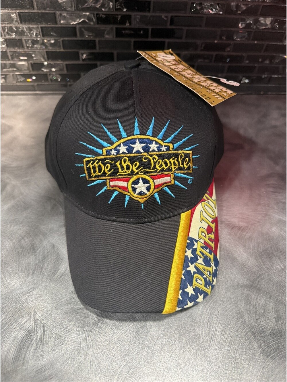 We The People Patriot Dont Tread On Me Strapback Baseball Cap Black NEW W/Tag OS